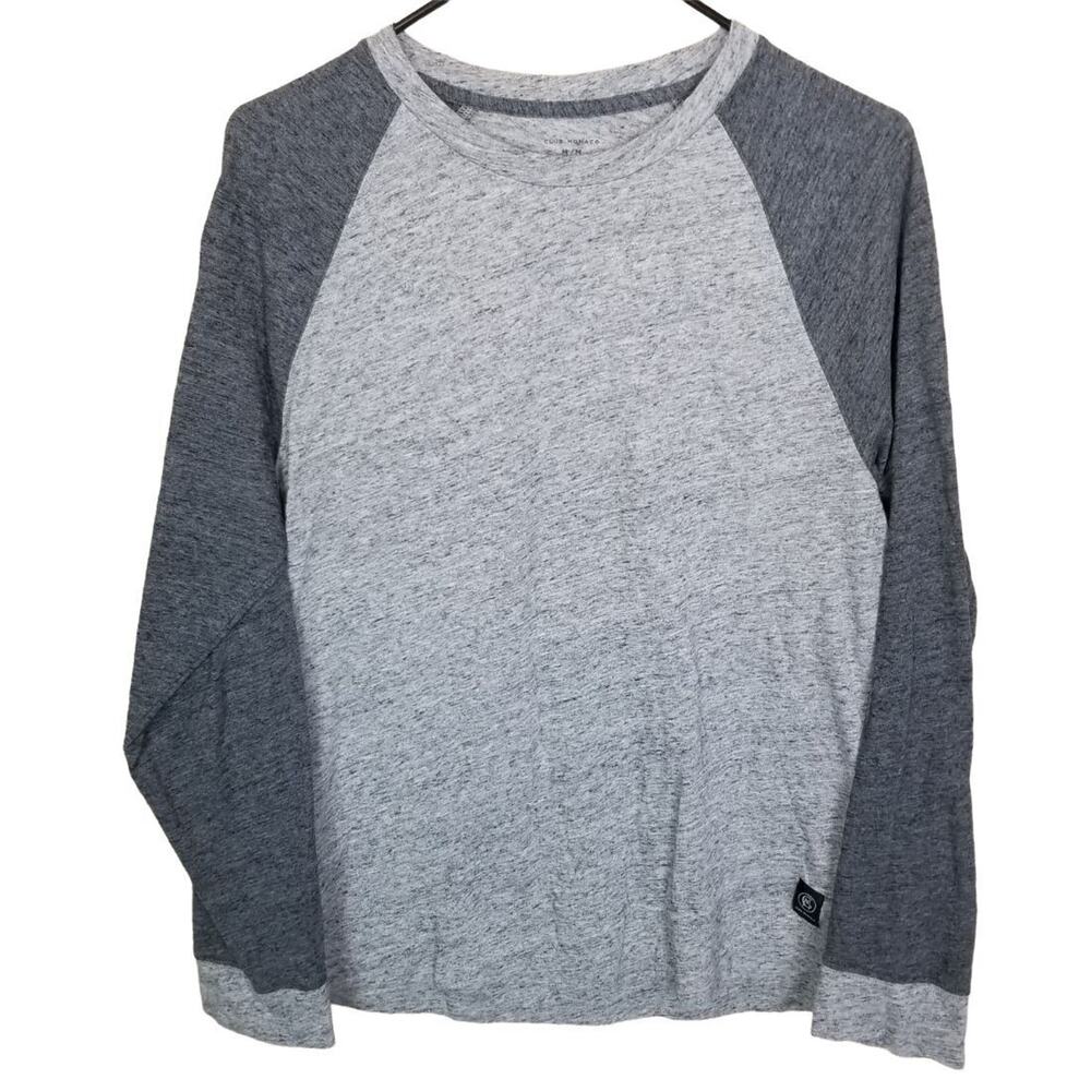 Club Monaco Mens Baseball T-Shirt Size M Colorblock Minimalist Stretch Grunge